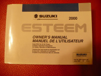 MANUEL DE L'UTILISATEUR SUZUKI ESTEEM 2000 ( BILINGUE )