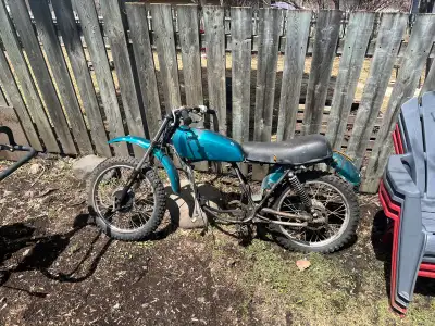 What’s left of a 1978 Suzuki ds100. What u see is what you get. Come get it. 40 bucks.
