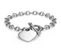 Heart-Tag Toggle Bracelet in Sterling Silver – New!!!