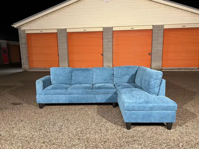 Blue L Shape Sectional  in Couches & Futons in Kingston - Image 5