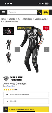 Motorcycle cycle one piece Arlen Ness suit