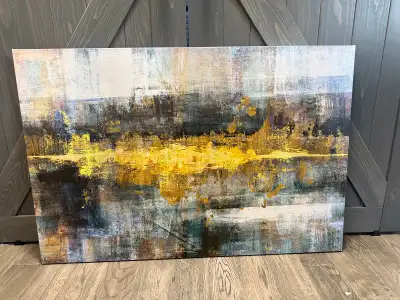 Large Abstract Gold Foil Canvas Wall Art , View more