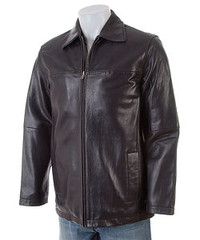 Kenneth Cole Reaction Car Coat-style Leather Jacket