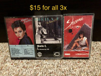 3x Sheena Easton cassettes in great condition.