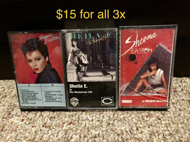 3x Sheena Easton cassettes in great condition. in Arts & Collectibles in City of Toronto