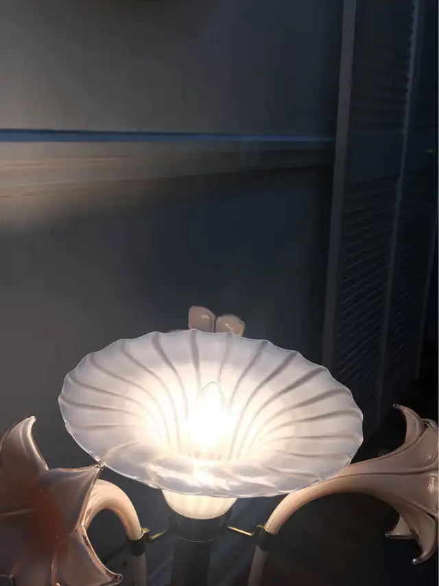 2 Mid Century Murano Glass Brass Tubular Table Lamps - $500 FIRM in Indoor Lighting & Fans in City of Montréal - Image 7