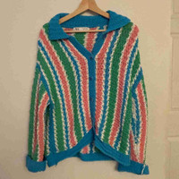 Knitted Cardigan (Pink, Blue, Green, White)