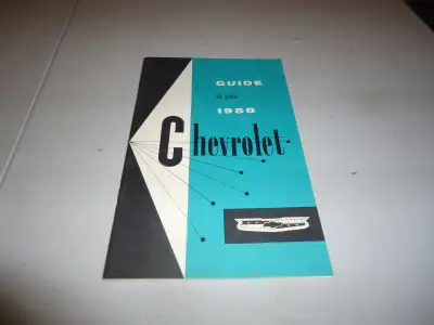 1958 Chevrolet Car Owners Manual. New. Can Mail in Canada., View more