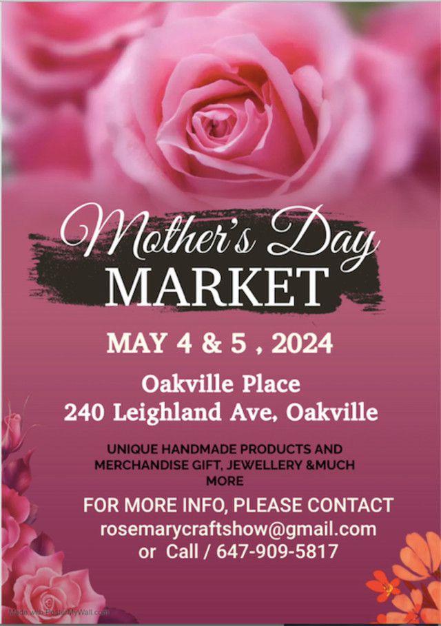 Vendors wanted mother day  in Events in Oakville / Halton Region