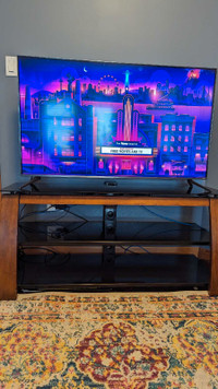 Solid TV stand- Glass/Wood