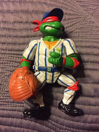 Vintage 1991 TMNT Raph Baseball 5" Figure