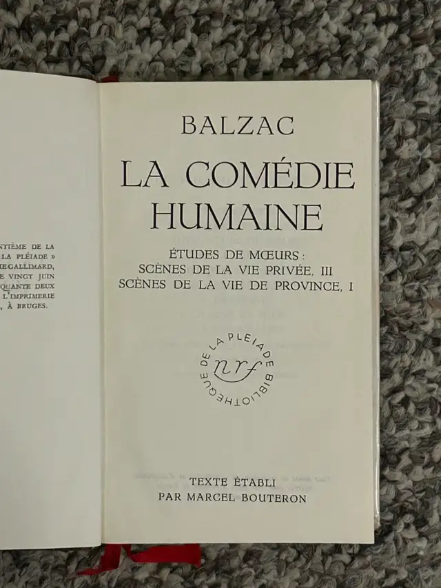 Pleiade - Balzac - La comedie humaine (vol. III) | Other | City of