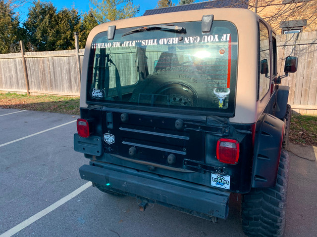 1999 Jeep Wrangler Tj For Sale 4.0l in Cars & Trucks in Norfolk County - Image 3