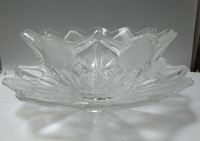 Vintage Cut Glass Bowl and Matching Plate