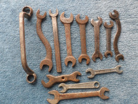 Vintage 12 pc wrench collection, assorted sizes.
