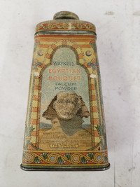 Antique Original 1920s Watkin's Egyptian Bouquet Talcum Powder