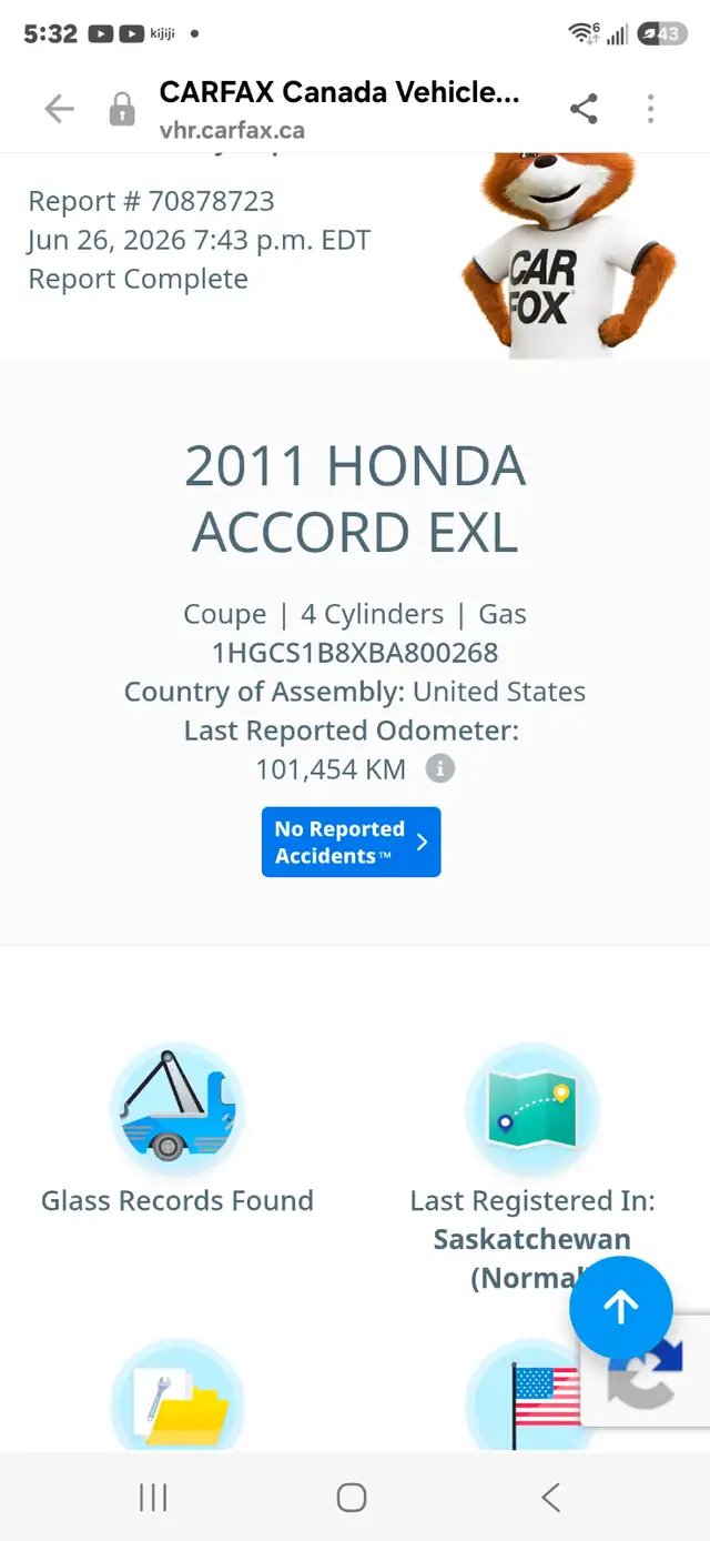 2011 Honda Accord EX-L Coupe  Low km only 140k. No accident in Cars & Trucks in Saskatoon - Image 3