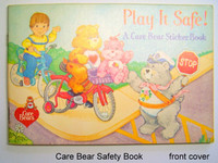 Vintage Care Bears Pizza Hut colour/sticker book Play It Safe