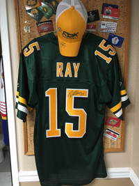 Edmonton Eskimo Elks Ricky Ray CFL autographed jersey