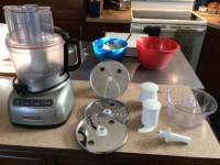 Kitchen Aid Food Processor with full package attachments