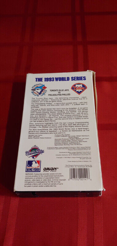 1993 V.H.S. COPY OF THE 1993 WORLD SERIES!!! in Arts & Collectibles in Barrie - Image 3