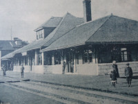 1924 Gare C.P.R. Station Sudbury Train Chidren Canadien Pacific