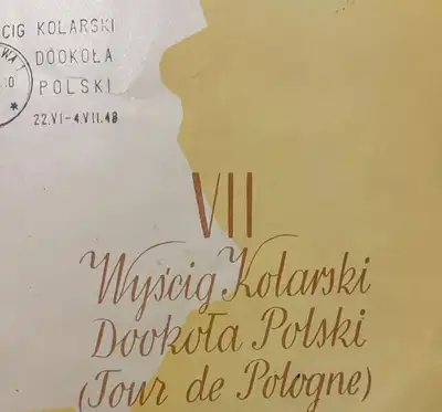 THE Vintage Bicycle Tournament postcard,  Poland 1948, View more