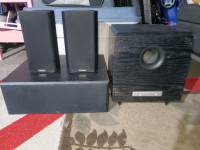 Home speaker system-Center chanel, Fisher front speakers and pow