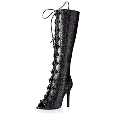 Schutz *Pedrita* Black Lace-Up Boot Shoes 6.5 (B,M)