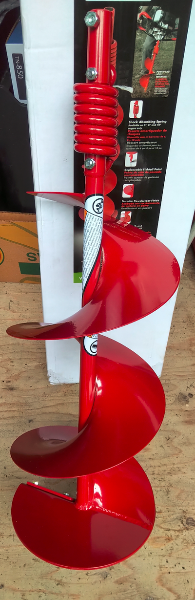 8 inch Earth Auger Bit - point and spring - BRAND NEW! This is meant for Hand held augers but should...