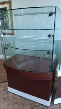 Glass display counter