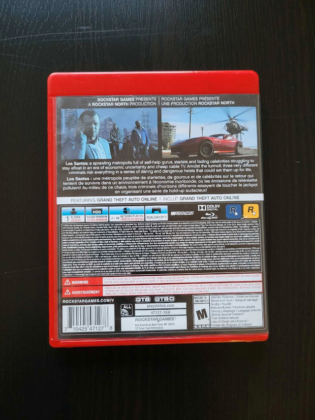 Grand Theft Auto V (Sony PlayStation 3 PS3, 2013) CIB Jeux Vidéo dans Sony PlayStation 3  à Ville de Montréal - Image 4