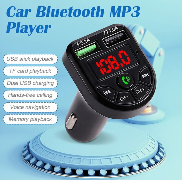 Bte5 Bluetooth hands-free receiver phone fast charging 3.1a ciga in iPods & MP3s in Mississauga / Peel Region