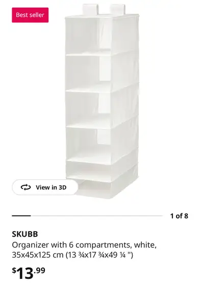 Ikea closet organizer, View more