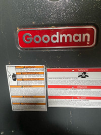 Goodman Propane Furnace & AC unit