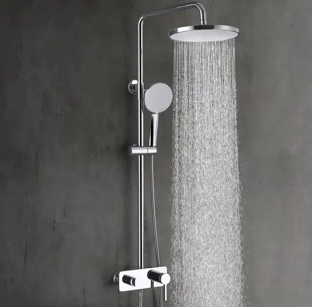 Polish Chrome 44.8" Height Adjustable Complete Shower System in Bathwares in Ottawa - Image 2