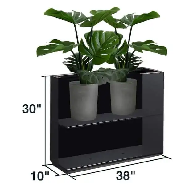 Long Box Metal Rectangular Planter in Black in Outdoor Décor in Markham / York Region - Image 4