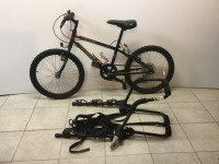 Uni-Lite Kids 5 spd Mountain Bike 20" wheels 65, Bike Rack 35