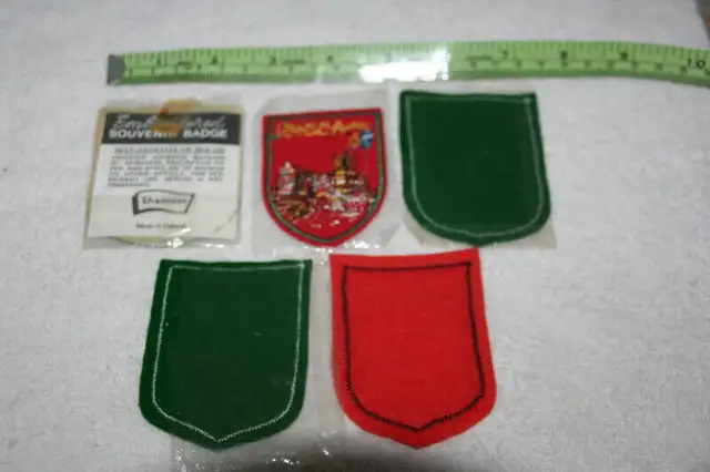 SHANNON BADGES 5 SOUVENIR EMBROIDERED on felt Vintage European63005668525441121