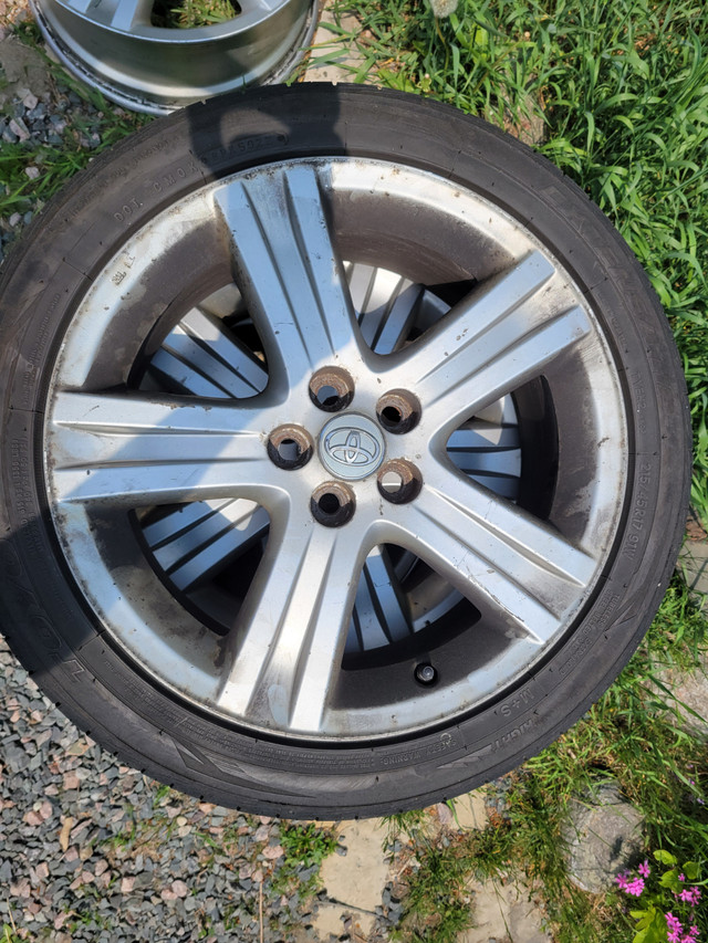 3 - 215/45 R17 91W Summer Tires + 4 - 5X100 Rims in Tires & Rims in Sudbury