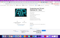 sale 15-inch MacBook Air - Silver 1900$