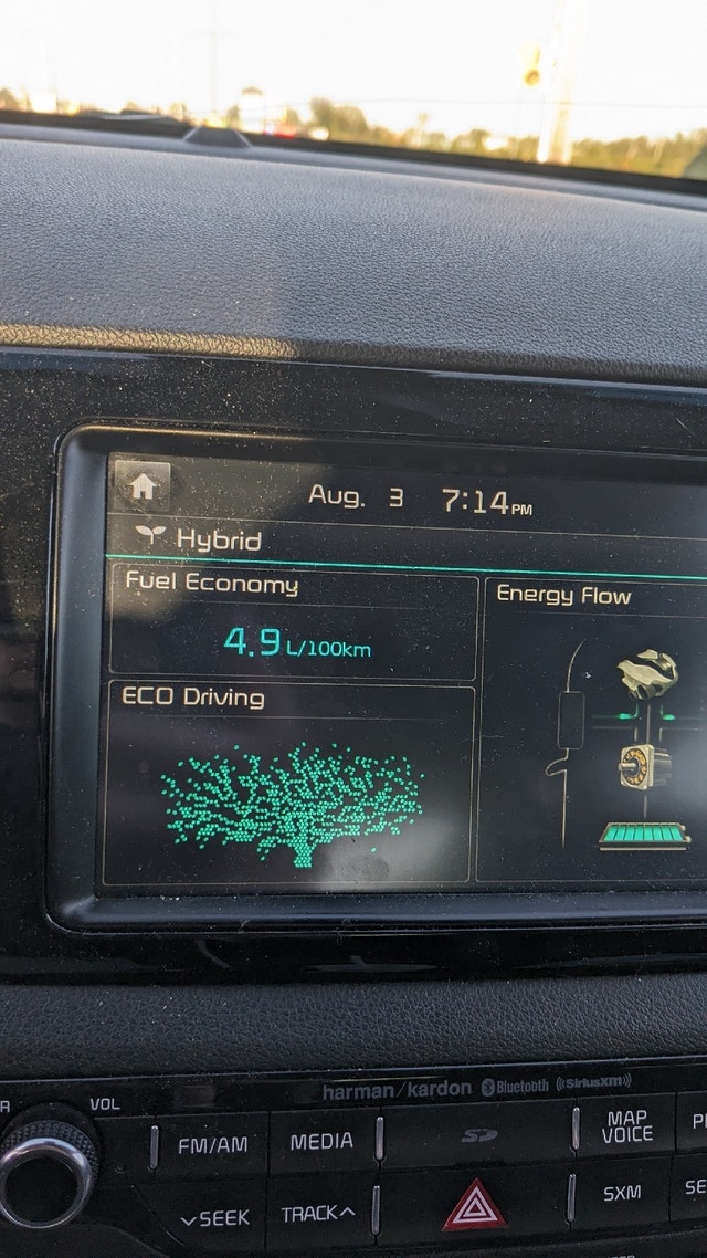 2018 KIA Niro SX Touring Hybrid. 42L gas tank 800km range Cars