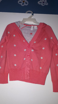 4 Button Hoodie -Sweater for Toddler Girls Size XS