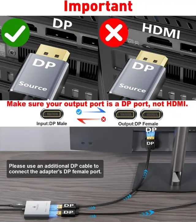 ❤️✅NEW IN BOX: DisplayPort to Dual DisplayPort Adapter in General Electronics in Markham / York Region - Image 4