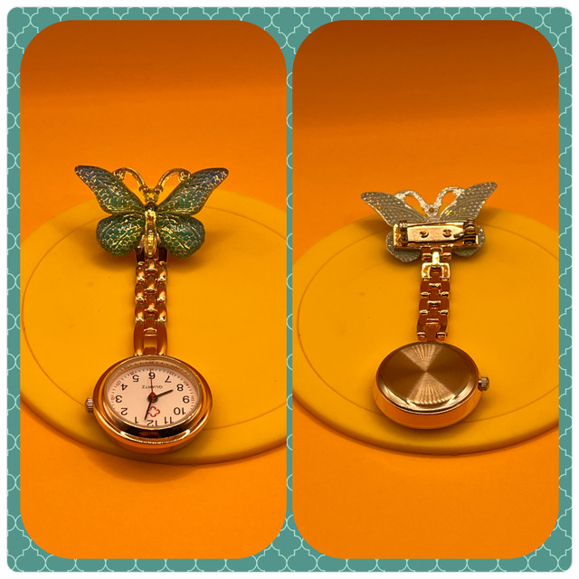 “Green Butterfly” – Dangling Watch Brooch in Jewellery & Watches in Kingston