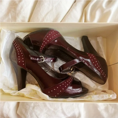 NEW - Sofft (Size 9.5) Peep Toe Studded Buckle Heels Pumps Shoes, View more