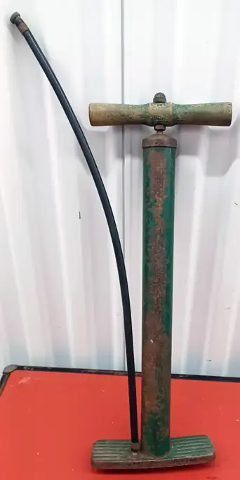 Vintage 1950's Wood Handle Bike Tire Pump, View more