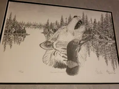 Beautiful black and white numbered print