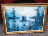 LARGE BLUE TINTED PICTURE new price