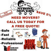 Strong reliable movers 85 for 2 movers with 16 ft truck  
